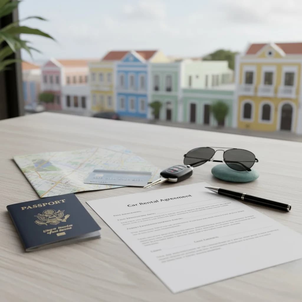 Required documents for car rental in Curaçao including driver's license and passport