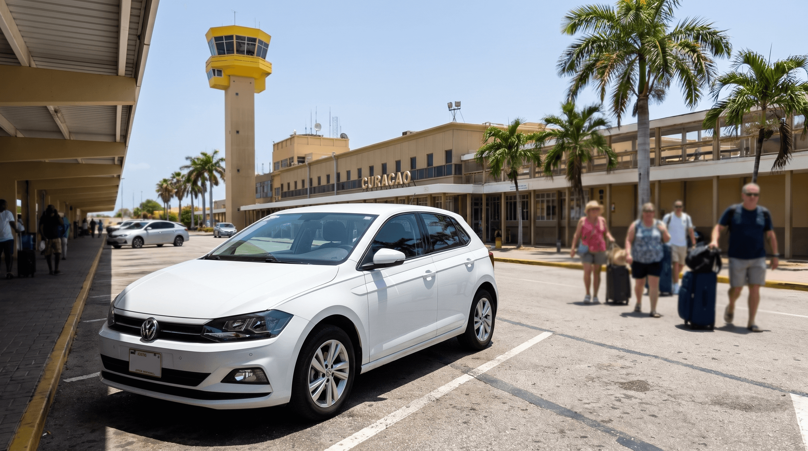 Huurauto bij aankomsthal van Hato Airport op Curaçao